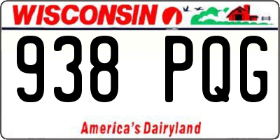 WI license plate 938PQG