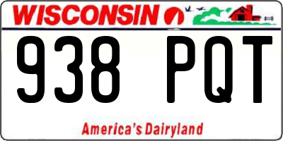 WI license plate 938PQT