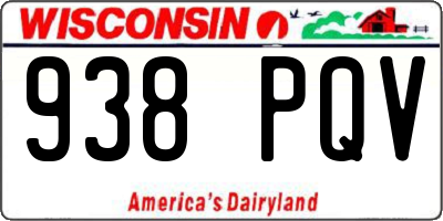 WI license plate 938PQV