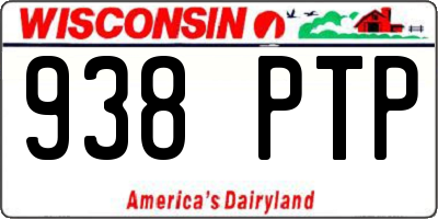 WI license plate 938PTP