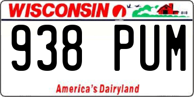 WI license plate 938PUM