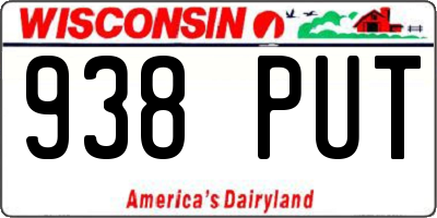 WI license plate 938PUT