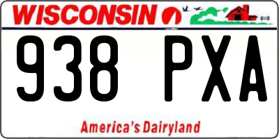 WI license plate 938PXA