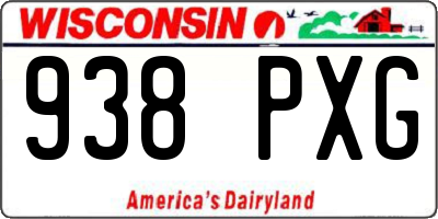 WI license plate 938PXG