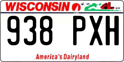 WI license plate 938PXH