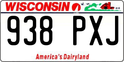 WI license plate 938PXJ