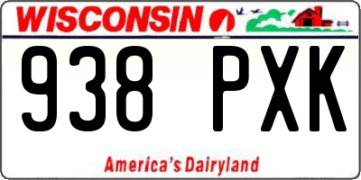 WI license plate 938PXK