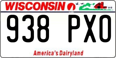 WI license plate 938PXO