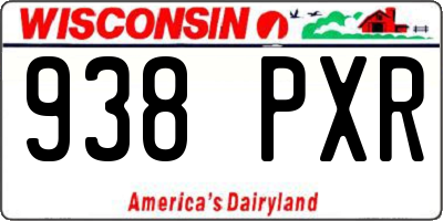 WI license plate 938PXR