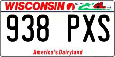 WI license plate 938PXS