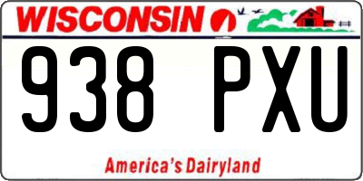 WI license plate 938PXU