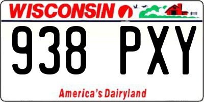 WI license plate 938PXY
