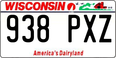 WI license plate 938PXZ