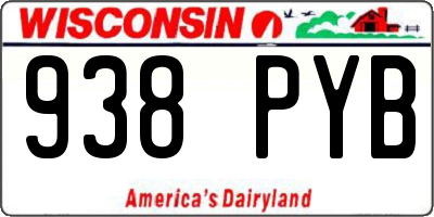 WI license plate 938PYB