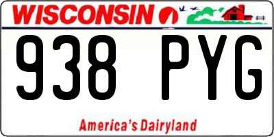 WI license plate 938PYG