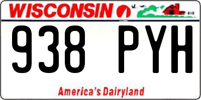 WI license plate 938PYH