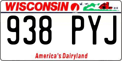 WI license plate 938PYJ