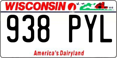 WI license plate 938PYL
