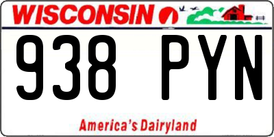WI license plate 938PYN