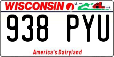WI license plate 938PYU