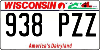 WI license plate 938PZZ