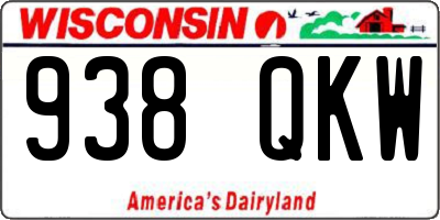 WI license plate 938QKW