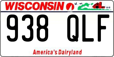 WI license plate 938QLF