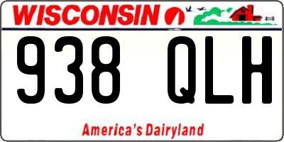 WI license plate 938QLH