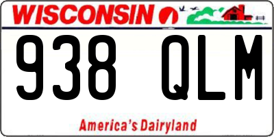 WI license plate 938QLM