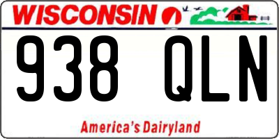 WI license plate 938QLN
