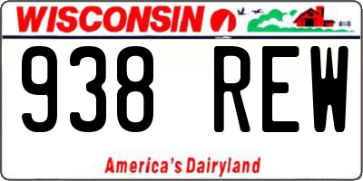 WI license plate 938REW