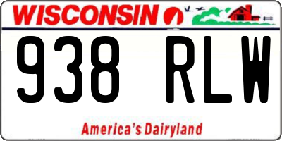 WI license plate 938RLW