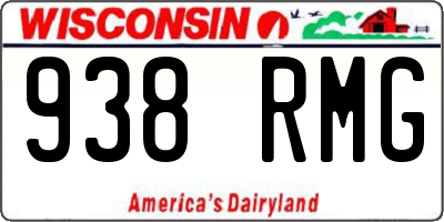 WI license plate 938RMG