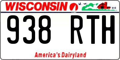 WI license plate 938RTH