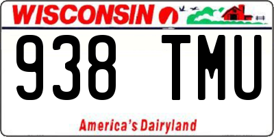 WI license plate 938TMU