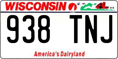 WI license plate 938TNJ