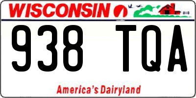 WI license plate 938TQA
