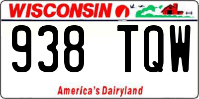 WI license plate 938TQW