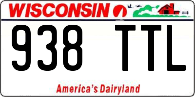 WI license plate 938TTL