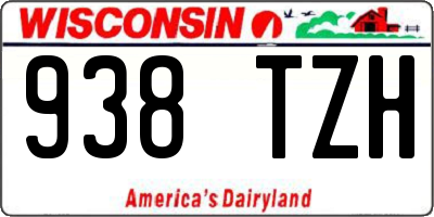 WI license plate 938TZH