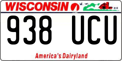 WI license plate 938UCU