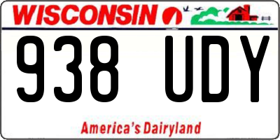 WI license plate 938UDY