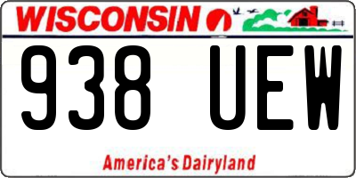 WI license plate 938UEW