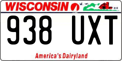 WI license plate 938UXT