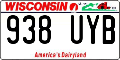 WI license plate 938UYB