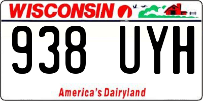 WI license plate 938UYH