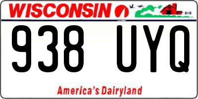 WI license plate 938UYQ
