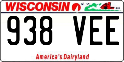WI license plate 938VEE