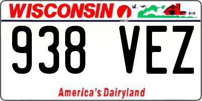 WI license plate 938VEZ