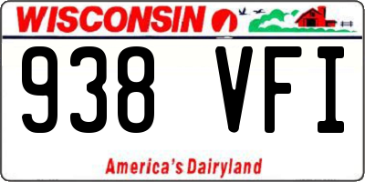 WI license plate 938VFI